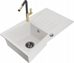 K&ouml;&ouml;givalamu koos kraaniga Mexen Cesar Flora, graniit, 77.5 cm x 47 cm x 20 cm, kuldne v./valge v./must v.