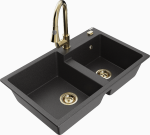 K&ouml;&ouml;givalamu koos kraaniga Mexen Tomas Elia, graniit, 80 cm x 50 cm x 19 cm, black granite