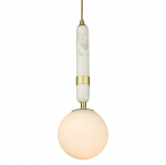 Valgusti rippuv Cosmo Light La Spezia P01329BR, E14, 1 x 40 W, kuldne v./valge v.