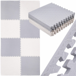 Matt beebidele - pusle Springos FM0032, 235 cm x 121 cm, 24 tk, valge v./hall v.