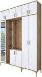 Esiku kapp Kalune Design EA121, valge v., 180 cm x 37.5 cm x 240 cm