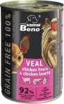 M&auml;rg koeratoit Certech Super Beno Veal Chicken livers & Chicken Hearts, 0.415 kg