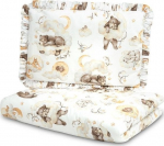 Beebide voodipesukomplekt Sensillo Bear, 100 x 135 cm, pruun v./valge v.