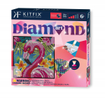 Teemantmosaiik Kitfix Flamingo, mitmev&auml;rviline, 20 x 20 cm