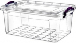 Kaanega hoiukarp, esemete hoidmiseks Katex Erkoc, 8.5 l, l&auml;bipaistev v., 37 x 23 x 16 cm