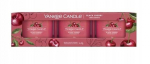 K&uuml;&uuml;nal, komplekt, l&otilde;hna Yankee Candle Signature Black Cherry, 10 h, 37 g, 3 tk, Punane