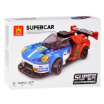 Konstruktor, auto Wange Super Car Super Champions ZA5744, 138 tk, sinine/punane
