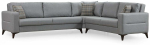 Nurgadiivan - voodi Atelier Del Sofa Kristal, helehall v., 90 x 367 cm x 86 cm