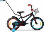 Lisaratastega laste jalgratas, laste Tabou Rocket CS Alu, sinine v./must v., 12"