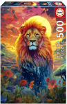 Pusle Educa Majestic Lion Stare, 48 cm x 34 cm, 500 tk, mitmev&auml;rviline