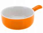 Keraamiline k&uuml;psetusvorm Excellent Houseware 1252, valge v./oranž v., 11 cm x 7.5 cm, 0.07 l
