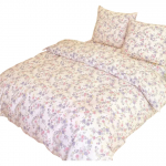 Voodipesukomplekt SBA-237, valge v./roosa v./violetne v., 70 x 80 cm, 160 x 200 cm, 3 os.