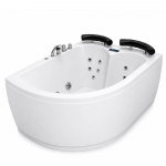 Vann, massaaži Bellagio Luxury Kriste NR1512L, 155 cm x 110 cm x 65 cm, nurga-, valge v.