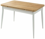 S&ouml;&ouml;gilaud pikendatav Kalune Design Kent 954, valge v./puidu v., 110 - 170 cm x 70 cm x 75 cm
