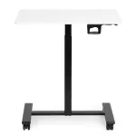 Arvutilaud reguleeritava k&otilde;rgusega ModernHome JNI-PN01-1-5-NP, 70 cm x 48 cm, 71.5 - 112 cm, valge v./must v.
