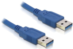 Juhe Delock USB 3.0 A male, USB 2.0 A male, 5 m, sinine v.