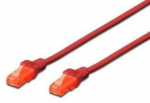 Juhe Digitus CAT 6 UTP RJ-45 8P8C, RJ-45 8P8C, 3 m, punane v.