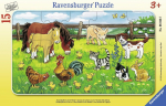 Pusle Ravensburger Animals in the Meadow 060467, 25 cm x 14.5 cm, 15 tk, mitmev&auml;rviline