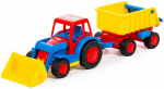 M&auml;ngutraktor Wader-Polesie Basics Shovel & Trailer 9623, sinine v./punane v./kollane v.