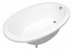 Vann, vabalt seisev SPN Art Stone Marina, jalgadega, 178 cm x 106 cm x 68 cm, ovaalne, valge v&auml;rv.