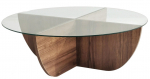 Kohvilaud Kalune Design Lily, p&auml;hklipuu v./l&auml;bipaistev v., 90 cm x 90 cm x 30 cm