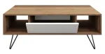 Kohvilaud Kalune Design Mistico, valge v./p&auml;hklipuu v., 120 cm x 60 cm x 45.6 cm