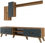 Sektsioonkapp Kalune Design Class S 845HCT3013, sinine v./p&auml;hklipuu v., 35 cm x 180 cm x 44 cm