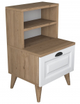 &Ouml;&ouml;kapp Kalune Design BD105 1917, valge v./p&auml;hklipuu v., 74.4 cm x 45 cm x 40 cm