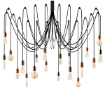 Valgusti rippuv Opviq Kabluni MR - 920 536NTD1121, E27, 20 x 40 W, ilma katteta / vask v.