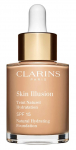 Vedel jumestuskreem Clarins Skin Illusion Natural Hydrating Foundation, SPF 15, hele pruun v., 108.3 organza, 30 ml