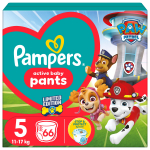 P&uuml;ksm&auml;hkmed Pampers Paw Patrol, 5 suurus, 11 - 17 kg, 66 tk