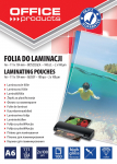 Lamineerimiskile Office Products, 100 &mu;m x 154 mm x 111 mm, 100 tk