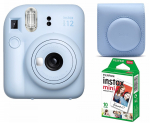 Kiirkaamera Fujifilm Instax Mini 12 Pastel Blue + Instax Mini Glossy 10pcs + Case, sinine v.