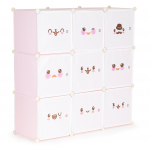 Laste riiul ModernHome, valge v./roosa v., 110 cm x 37 cm x 110 cm