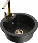 K&ouml;&ouml;givalamu Mexen Diego 6512-75-670300-50, graniit, 48.8 cm x 48.8 cm x 16.7 cm, kuldne/must