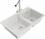 K&ouml;&ouml;givalamu Mexen Tomas, graniit, 80 cm x 50 cm x 19 cm, valge/kroom