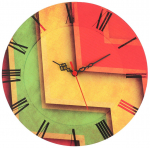 Kellaaeg Wallity 3030MS-028, punane/roheline/oranž, 30 cm x 30 cm, 30 cm