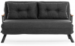 Diivanvoodi Hanah Home Sando 2-Seater, tumehall v., 50 x 133 cm x 45 cm