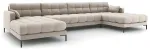 Diivan Micadoni Home Mamaia Panoramic, beež v., 383 x 185 cm x 75 cm