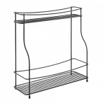 2-korruseline maitseainete hoiustamisriiul Metaltex Balsamico Lava 2, must v., 33 cm x 12 cm x 37 cm