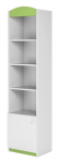 Laste riiul Kocot Kids Babydreams, valge v./roheline v., 46 cm x 36 cm x 186.2 cm