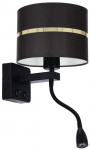 Valgusti seinale Candellux Lighting Polo, E27, 3000 &deg;K, 2 x 40 W, kuldne v./must v.