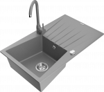 K&ouml;&ouml;givalamu koos kraaniga Mexen Cesar, graniit, 77 cm x 47 cm x 20 cm, hall