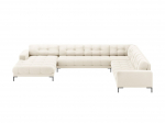 Nurgadiivan Micadoni Mamaia Velvet, kreemjasvalge, parem, 327 x 256 cm x 75 cm