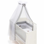 Beebide voodipesukomplekt Fillikid, 100 x 135 cm, valge v./hall v.