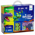 Konstruktor Marioinex Mini Waffle Diplodocus And T-Rex 906217, 148 tk, mitmev&auml;rviline