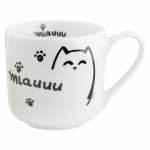 Tass Ambition Love Cat, valge/must, 0.455 l