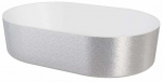Vannitoa kraanikauss Besco Lova Glam, mineraalvalu mineral durabe, 53 cm x 34 cm x 13 cm, h&otilde;be