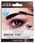 Kulmude meigikomplekt Kiss Brow Tint DIY Kit, 20 ml, pruun v.