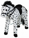 Ratsutamism&auml;nguasi, hobune BabyTrold Leopard, pl&uuml;&uuml;s, valge/must